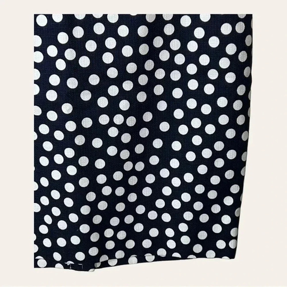 0189W. J. CREW “PENCIL SKIRT” POLKA DOT NAVY BLUE AND WHITE IN COLOR SLIT SZ 12P - Picture 6 of 12